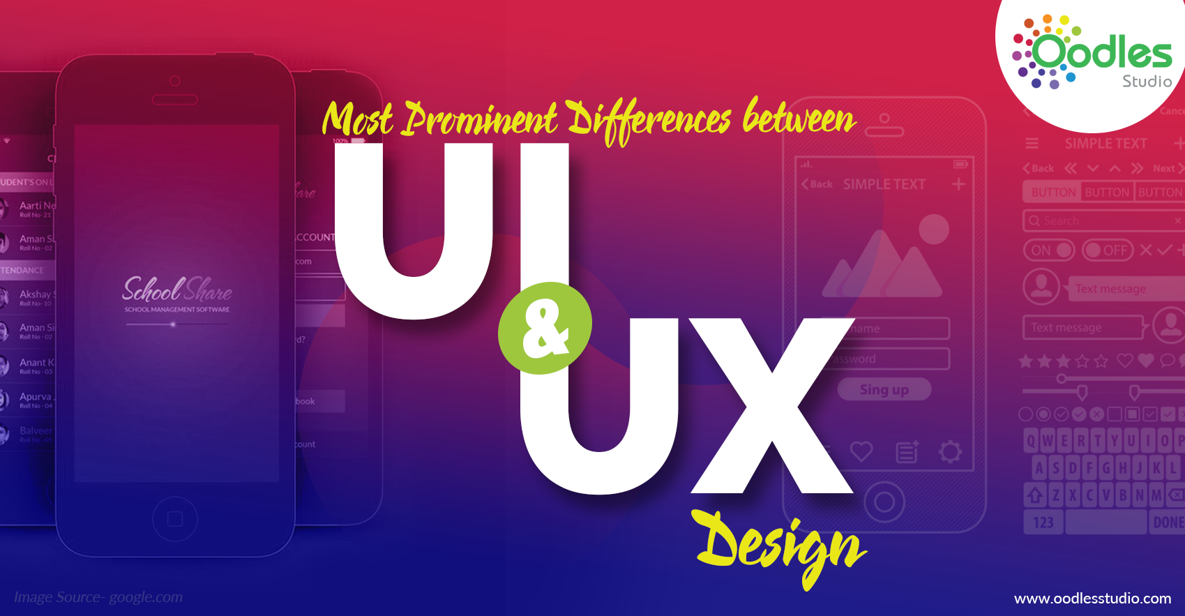 Most Prominent Differences Between UI And UX Design | Oodles Studio