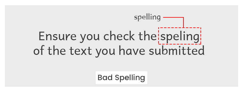 bad spelling
