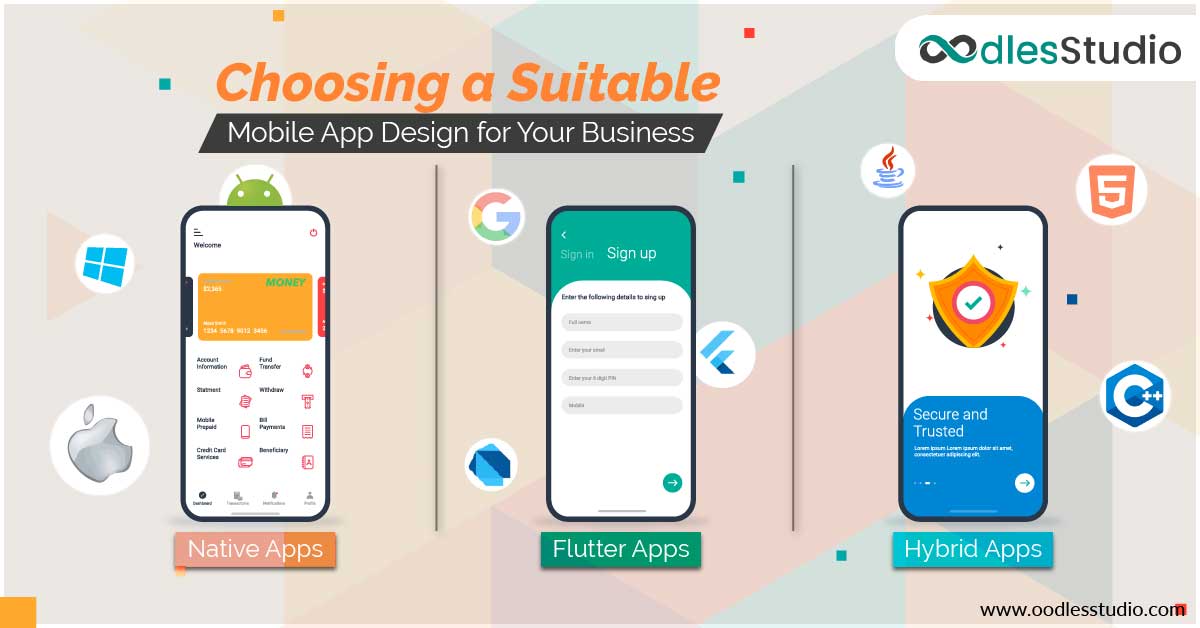 Verrassend 3 Major Types of Mobile App Design Services for your Business NE-07